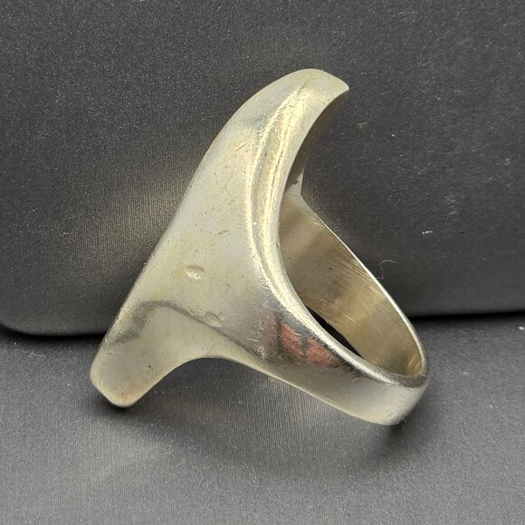 Sterling Silver Sculptural Ring | Modernist Mexico | Size 7 Statement VTG 15.8g - Picture 2 of 9